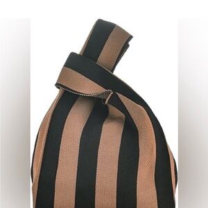 Stylish Mocha and Black Striped tote